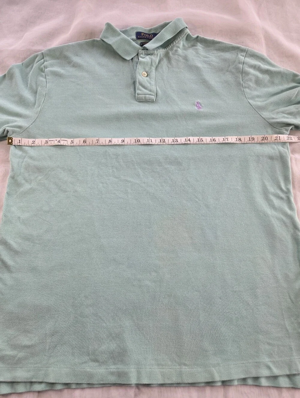 Ralph Lauren Light Mint Polo Shirt with Embroidered Pony Preppy Classic Summer